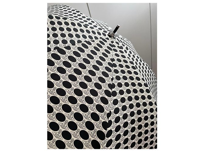 Ombrello vintage Vivienne Westwood a pois e orb - vista 4