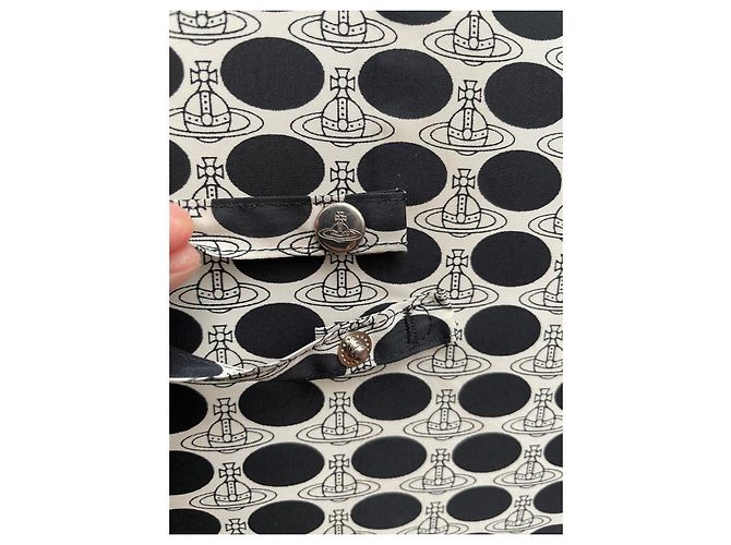Ombrello vintage Vivienne Westwood a pois e orb - vista 5