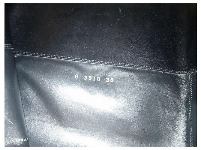 Botas altas de cuero negro Sergio Rossi - vista 3