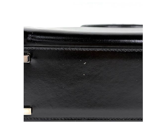 Céline Borsa a mano Celine in pelle nera con manico circolare - vista 3