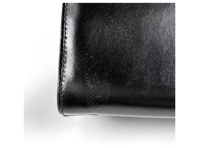 Céline Borsa a mano Celine in pelle nera con manico circolare - vista 5