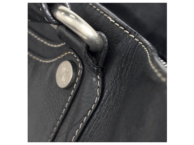 Céline Bolsa Celine Boogie Bag em couro preto - vista 4