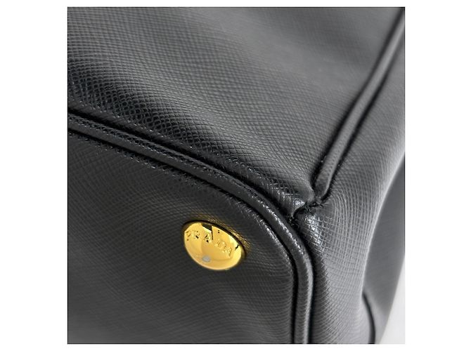 Borsa Prada Galleria 2-Way in pelle Saffiano nera - vista 3