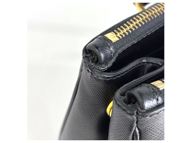 Borsa Prada Galleria 2-Way in pelle Saffiano nera - vista 4