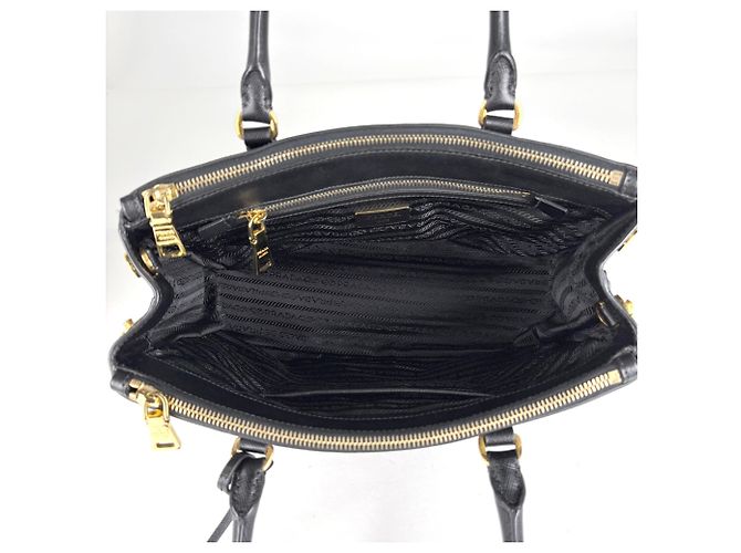 Borsa Prada Galleria 2-Way in pelle Saffiano nera - vista 8