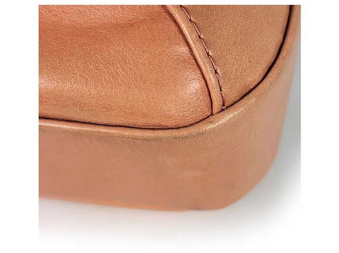 Borsa a spalla Chanel in pelle matelassé rosa salmone - vista 3