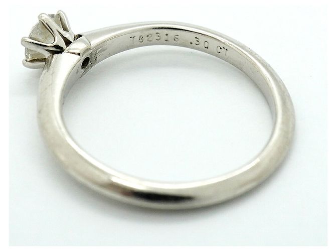 Autre Marque Tiffany & Co. Platin-Solitär-Bandring - Ansicht 5