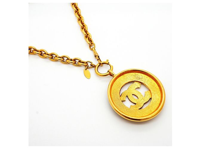 Collar círculo Coco Mark chapado en oro Chanel - vista 2