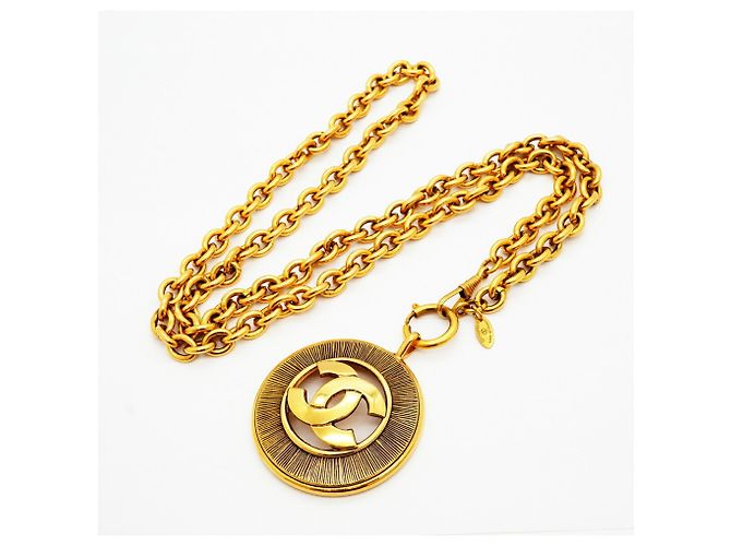 Collar círculo Coco Mark chapado en oro Chanel - vista 3