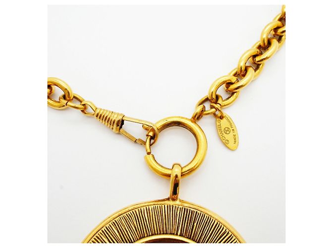 Collar círculo Coco Mark chapado en oro Chanel - vista 4