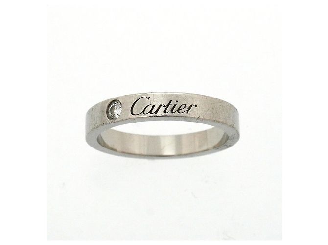 Cartier C de Ring aus Platin mit Diamant - Ansicht 2