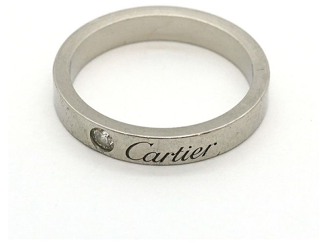 Cartier C de Ring aus Platin mit Diamant - Ansicht 3