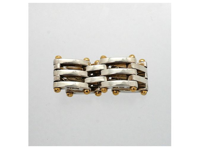 Autre Marque Anello Gate di Tiffany & Co. in argento e oro giallo - vista 2