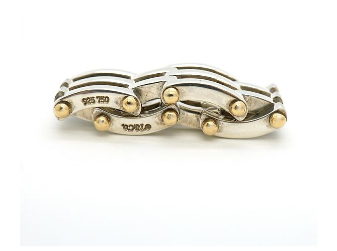 Autre Marque Anello Gate di Tiffany & Co. in argento e oro giallo - vista 6