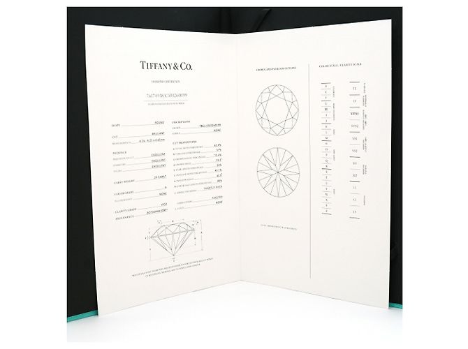 Autre Marque Tiffany & Co. Solitär-Bandring aus Platin mit Diamant - vista 8