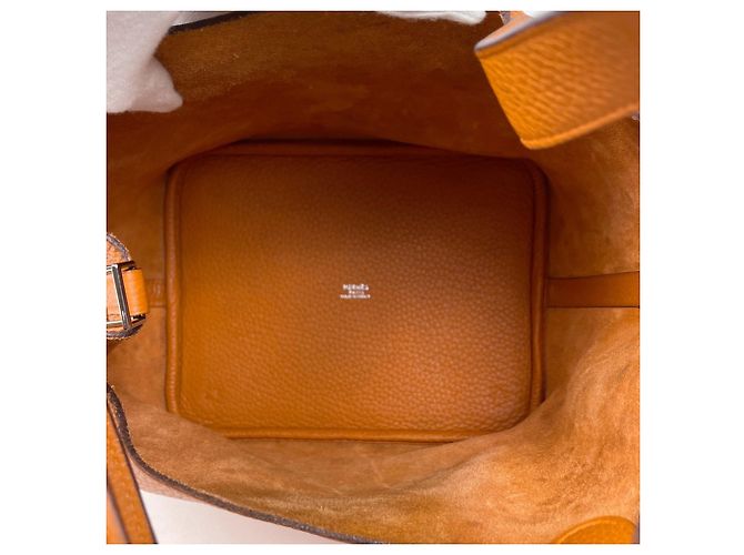 Hermès mala Hermes Picotin MM em Orange - vista 10