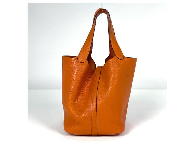 Hermès mala Hermes Picotin MM em Orange - vista 3