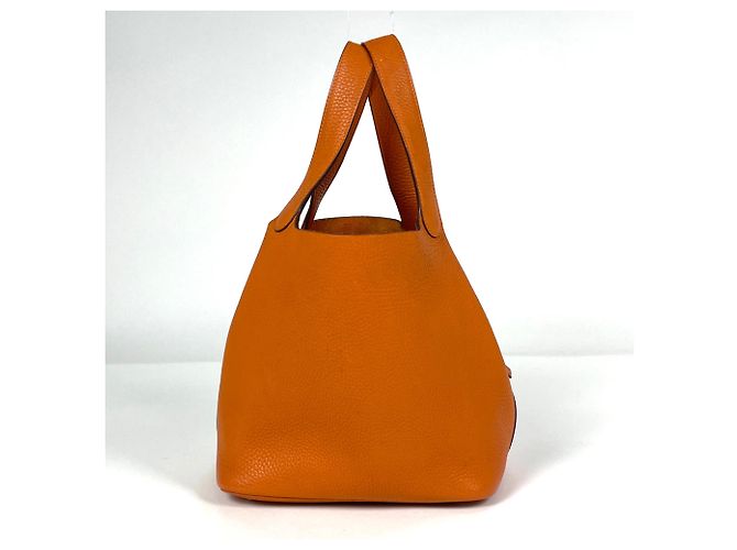 Hermès mala Hermes Picotin MM em Orange - vista 4