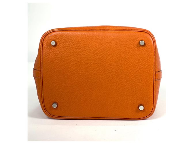 Hermès mala Hermes Picotin MM em Orange - vista 5