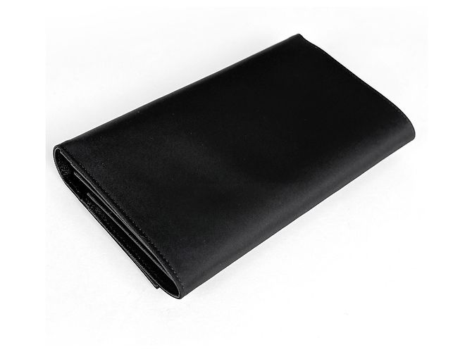 Portafoglio lungo Prada bifold in nylon nero - vista 2