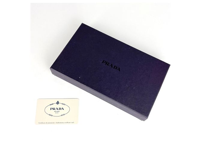Portafoglio lungo Prada bifold in nylon nero - vista 6