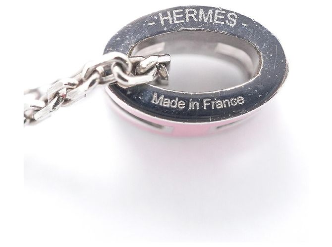 Hermès Collana Mini Pop in metallo Hermes, Argento e Rosa - vista 5