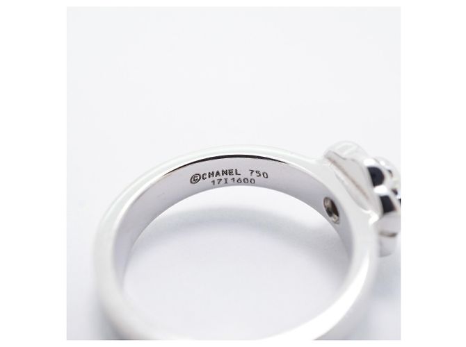 Anello Chanel Camélia in oro bianco 18K - vista 4