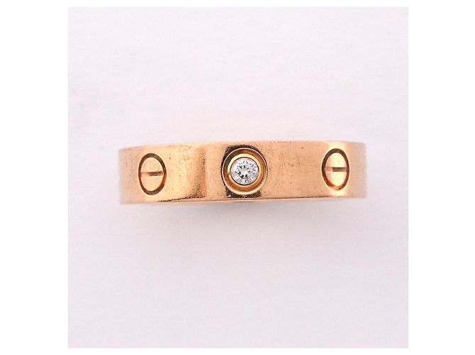 Anello Cartier Mini Love in oro rosa - vista 2