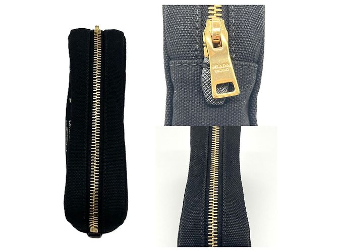 Pouch Prada Canapa in Black - vista 5