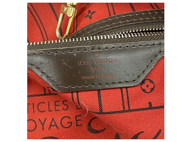 Borsa Tote Louis Vuitton Damier Neverfull MM N51105 Ebene - vista 5