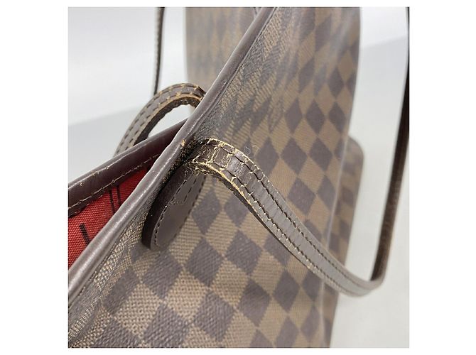 Borsa Tote Louis Vuitton Damier Neverfull MM N51105 Ebene - vista 7