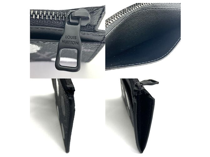 Portacarte e portamonete Louis Vuitton Monogram Eclipse - vista 4