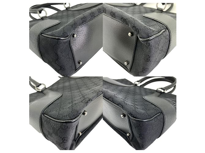 Borsa Tote Gucci GG Canvas Nera - view 3