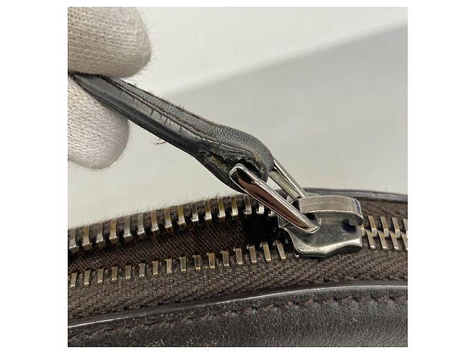 Borsa a mano Gucci in pelle marrone scuro - vista 10