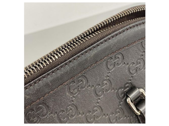 Borsa a mano Gucci in pelle marrone scuro - vista 9