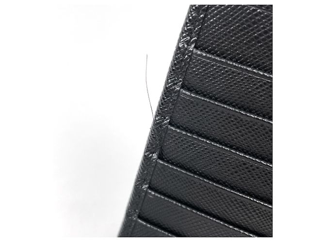 Cartera Prada Tri-fold de piel negra - vista 4