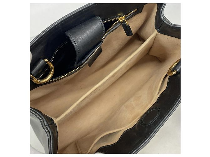 Borsa a mano Gucci Sylvie in pelle nera - vista 4