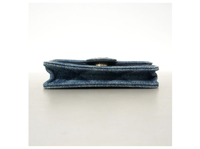 Marsupio Chanel in denim blu - vista 3