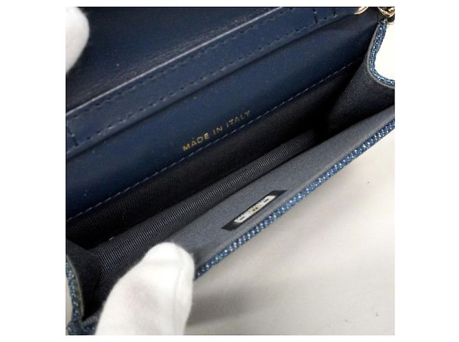 Marsupio Chanel in denim blu - vista 4