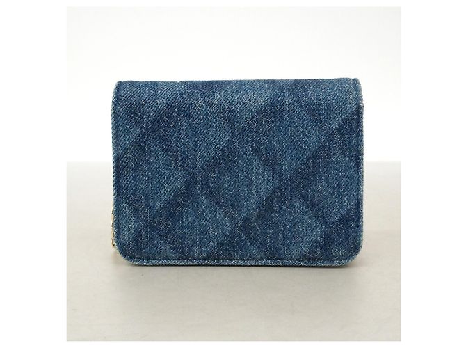 Marsupio Chanel in denim blu - vista 8