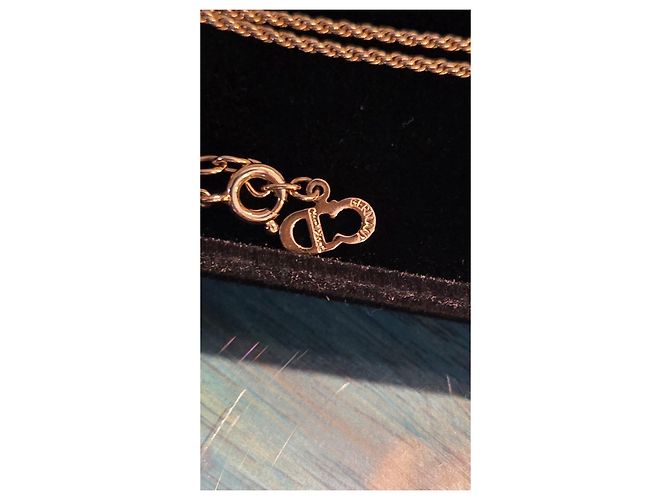 Collana Cuore Dior in metallo dorato e cristalli - vista 3