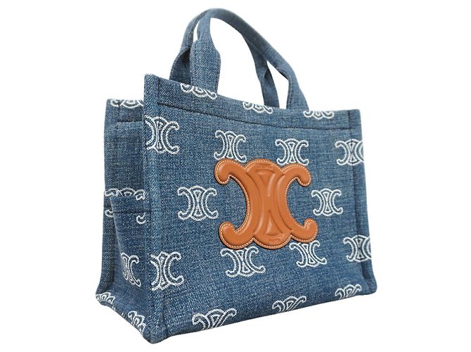Céline Celine Bolso Tote Small Covertized Denim - vista 2
