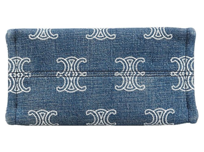 Céline Celine Bolso Tote Small Covertized Denim - vista 3
