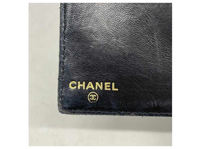 Cartera larga Chanel de piel de becerro granulada negra - vista 4