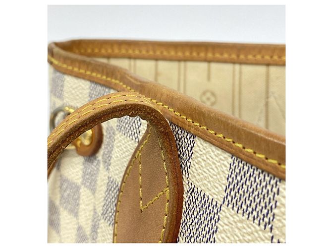 Borsa Tote Louis Vuitton Damier Azur Neverfull PM - vista 8
