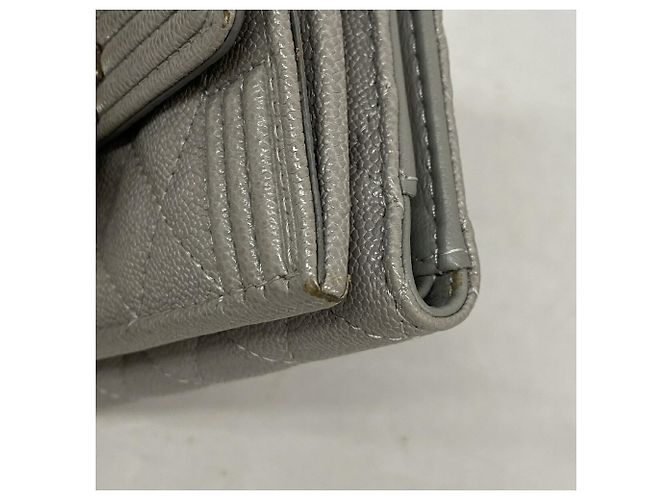Portafoglio Chanel Boy Tri-fold in Gray - vista 4