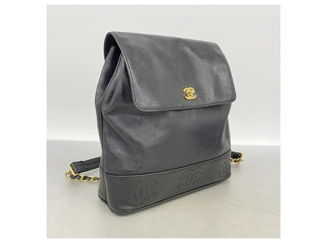 Chanel Triple Coco Rucksack aus Kaviarleder - Ansicht 2
