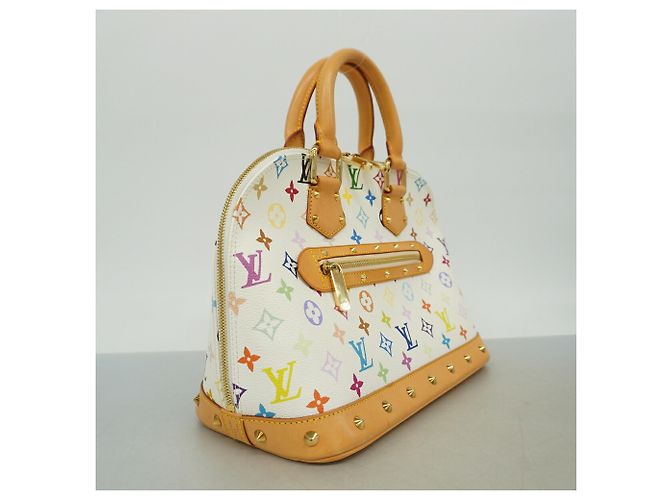 Louis Vuitton Alma Monogram Multicolor Handbag M92647 Blanc - vista 2