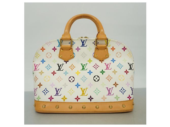 Louis Vuitton Alma Monogram Multicolor Handbag M92647 Blanc - vista 8