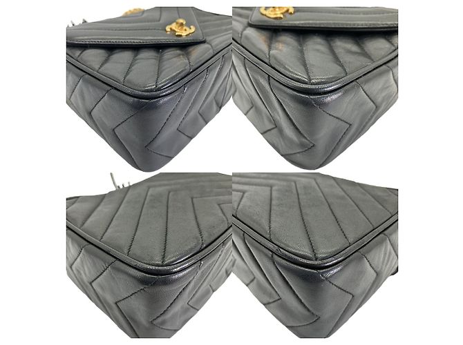 Borsa a tracolla Chanel V-stitch Chevron Chain - vista 3